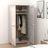 Wardrobe HAMAR White 89x50x180 cm Solid Pine Wood