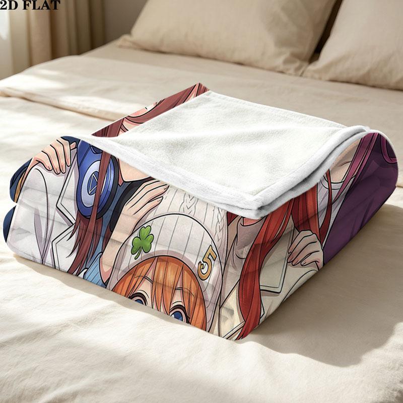 1PC The Quintessential Quintuplets Patterned Flannel Blanket Suitable For All Seasons For Home Decor Warmth And Comfort Gifts Holiday Present