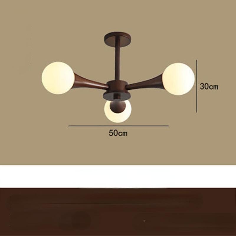 Люстра для гостиной, простые современные светильники из орехового дерева, столовая, бревенчатые лампы