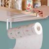 Creative Perforation-free Hanging Storage Rack Kitchen Paper Towel Rack Cabinet Paper Rack Plastic Wrap Spread Layout Rack