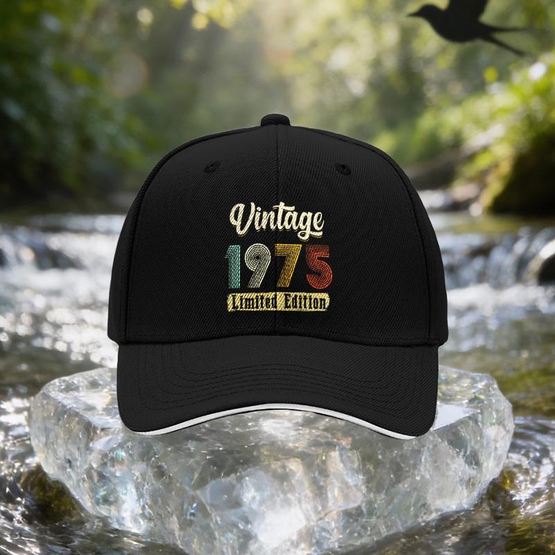 Vintage Number Limited Design Sandwich Cap Unisex Easy Lightweight Adjustable Outdoor Sun Hat Ideal Gift for Travel Part