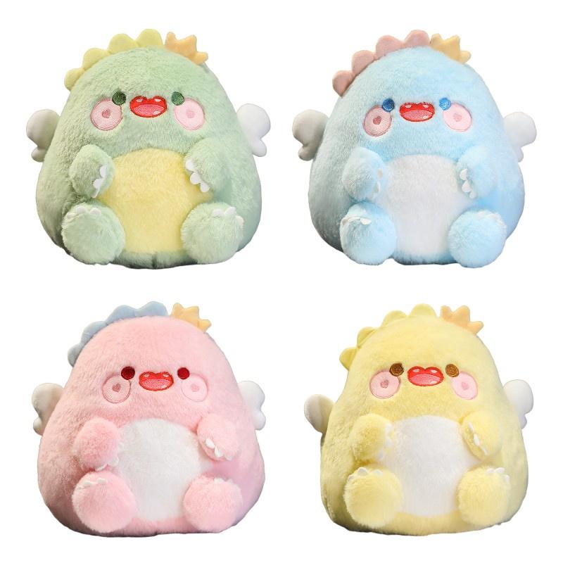 Милая плюшевая игрушка-подушка Ангел Динозавр для детей, набивка ПП-хлопком, мягкая ткань, идеальный подарок на день рождения, 30*26см