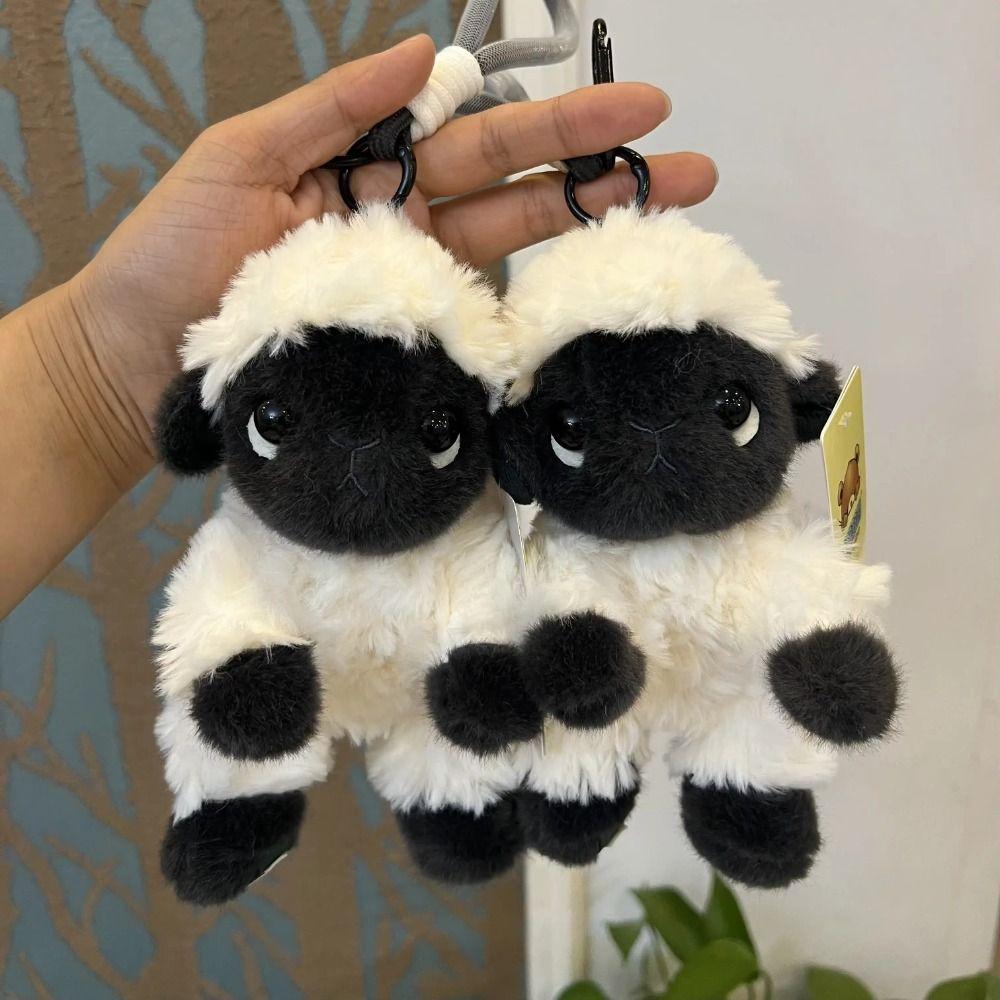 Black Face Valais Blacknose Sheep Doll Stuffed Animal Lamb Plushie Sheep Plush Keychain  Kids Toy