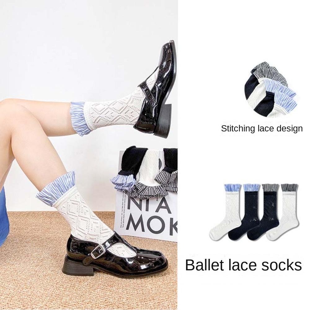 Mesh JK Cotton Socks Ballet Style Short Sock Simple Women Hosiery Lady