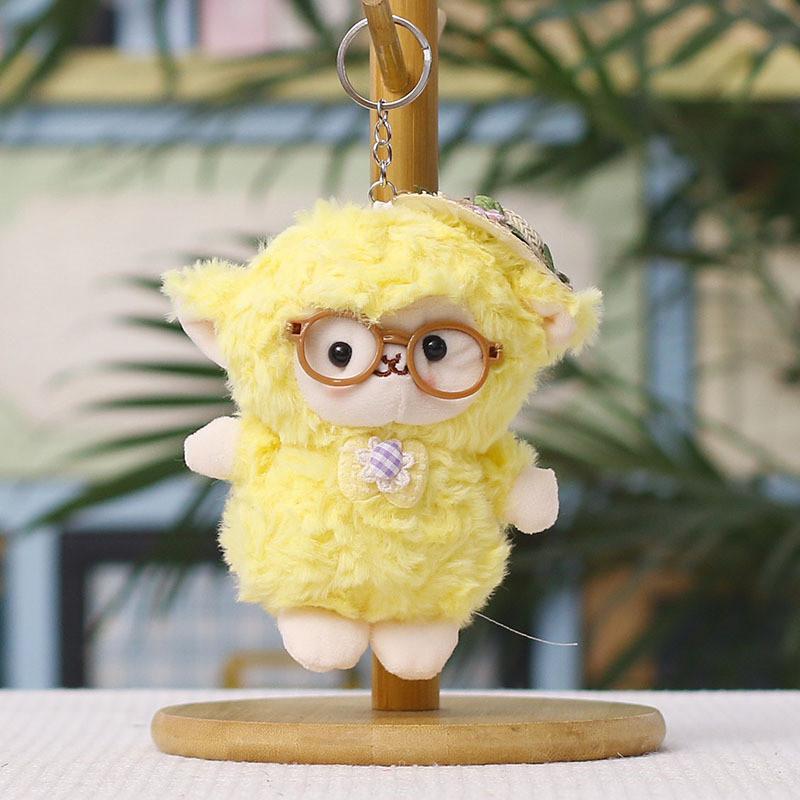 Plush Sheep Keychain With Cute Woolly Design For Bag Decor And Gift