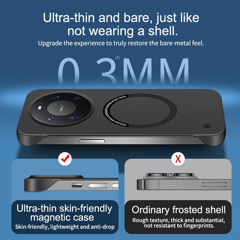 Ультратонкий безрамочный чехол для телефона Huawei Mate 80 Pro Max 80 70 Air 60 50 Pura 80 Ultra 70 Pro + с магнитной крышкой Magsafe