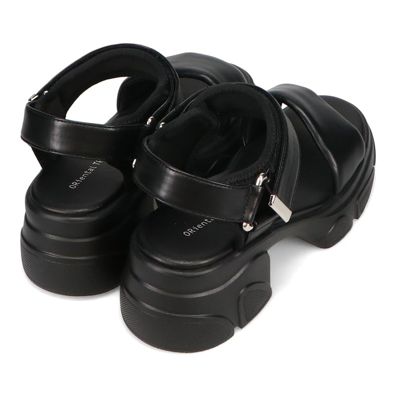 Oriental Traffic 51207 Сандалии с толстой мягкой подошвой, объемные, размер E, женские, подошвы, ремешки, повседневные, каблуки, 25.0см~25.5см,