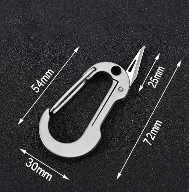 Titanium Alloy Key Chain Knife Pocket Keychain MINI Folding Knife Lightweight Belt Pendant Multifunctional Utility Knife Car Key
