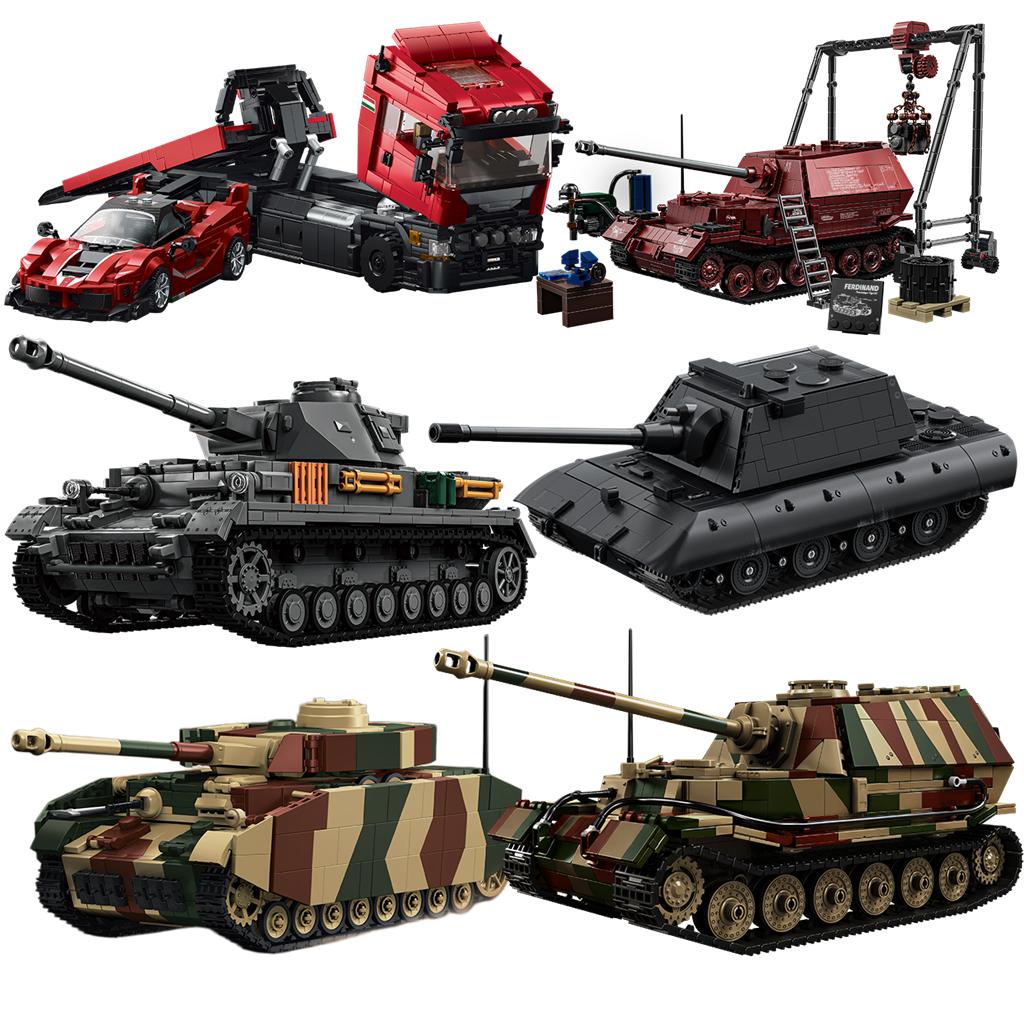 Тяжелый танк E-100 Танк Леопард Тип G Строительные блоки MOC Игрушка Серия творческих игрушек Модель танка Набор для сборки своими руками Подарок на день рождения