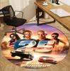 Fast & Furious Pattern Round Rug, Indoor/Outdoor Mat, for Picnic, Gameroom, Bedroom, Office, Living Room, Home Decor Carpet, Birthday Gift