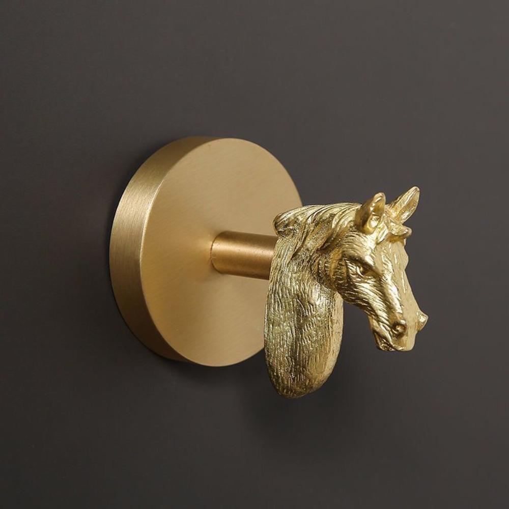High-Quality Brass Brass Wall Hooks Durable Construction Wall Mounted Hangers Home Decoration