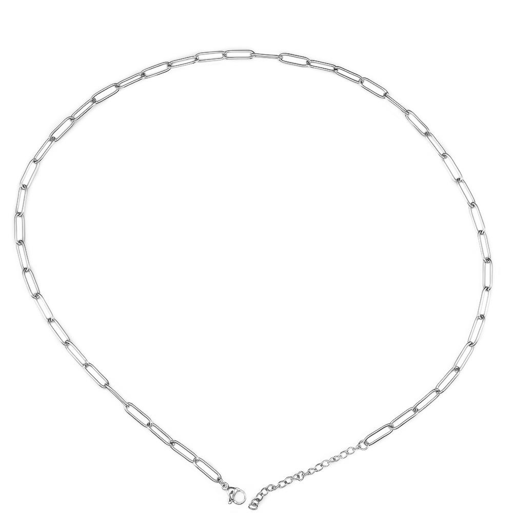 10pcs 5pcs 1pcs Stainless Steel Chain Hollow Frame Link Necklace Chains 5cm Extension Chain Lobster Clasp for DIY Jewelry Making