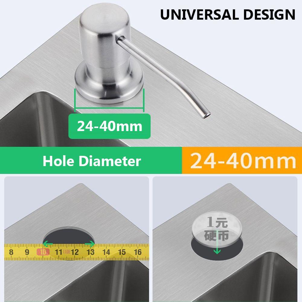 Tube Stainless Steel Kitchen Sink Mounted Lotion Dispenser Dishwashing Liquid Soap Dispenser