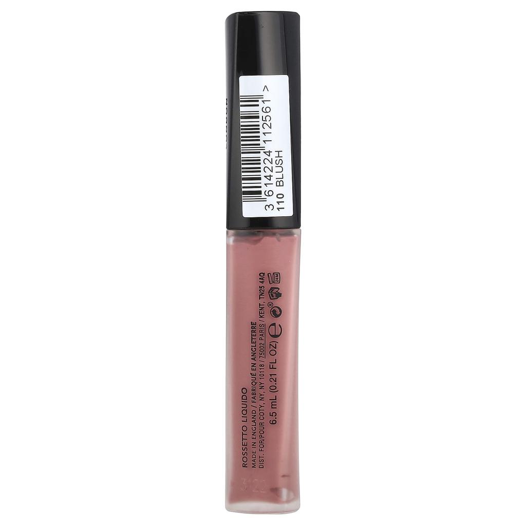 Rimmel London, жидкая матовая помада Stay Matte, оттенок 110 Blush, 0,21 жидких унций (6,5 мл)