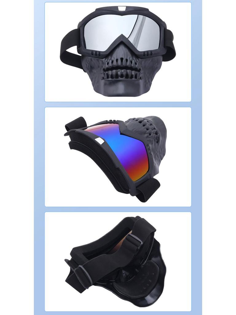 Tactical Skull Mask & Goggles: Windproof, Sandproof, Anti-Fog for Cycling, Motorcycle, Military, and Outdoor Sports