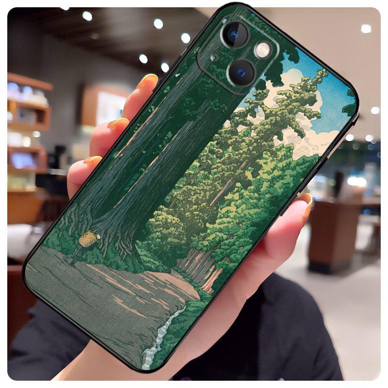 Японский чехол в стиле Укиё-э для iPhone 17 Pro Max 15 14 13 11 12 16 Pro Max mini 15 16 Plus 16e 17 Air Чехол для телефона