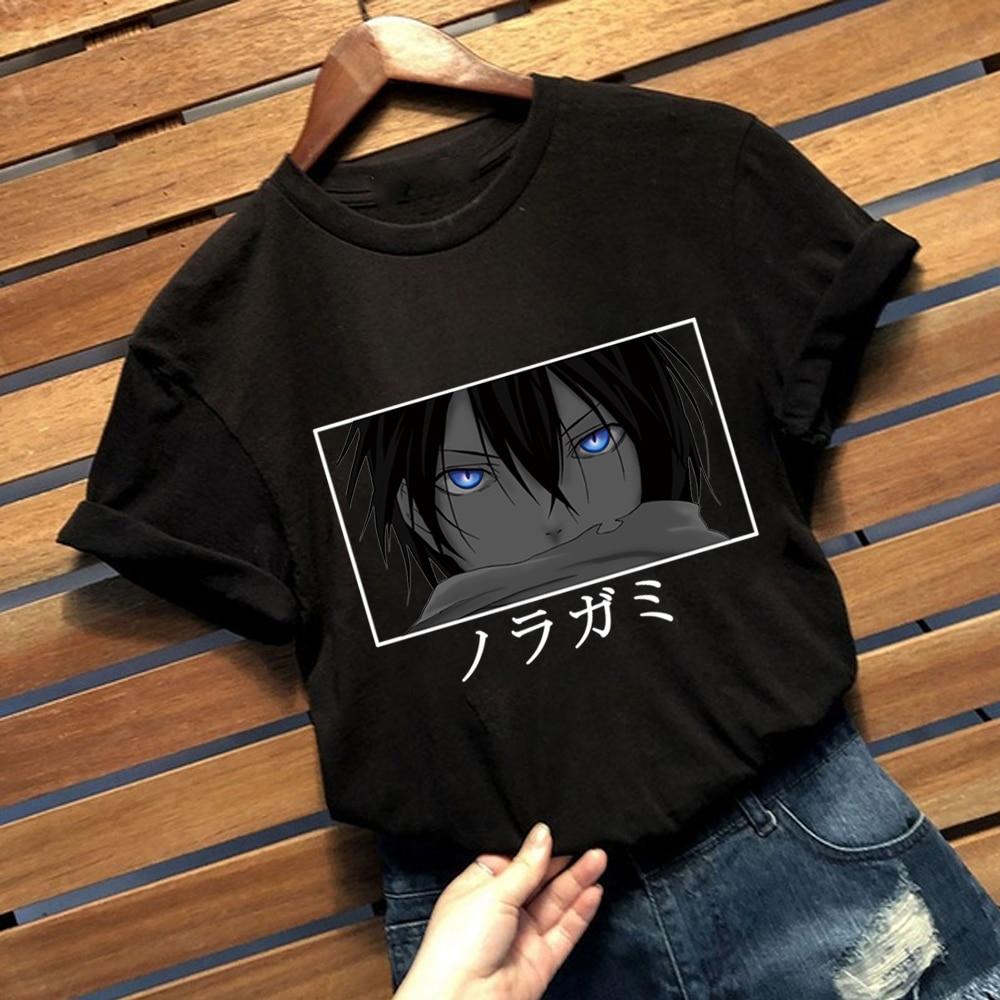 Noragami Yato Eyes женская футболка с принтом японского аниме футболка для женщин свободные летние черные футболки с рисунком готическая одежда femme