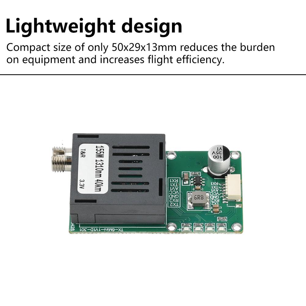 DC 1.1-16V Sky/Earth TTL Оптический трансиверный модуль FC RX/TX/AV/VCC/GND Интерфейс для дронов TTL в оптоволоконный модуль