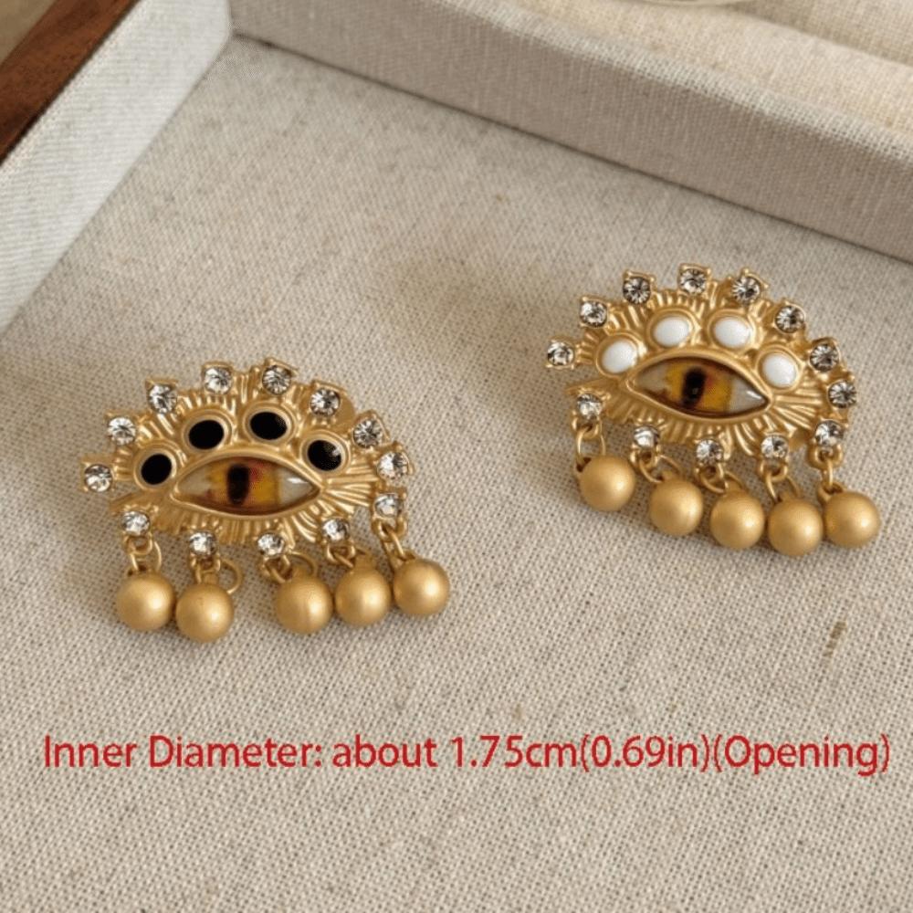 Кольцо «Демонический глаз» с жемчугом, Геометрическое винтажное золотое кольцо, Креативное кольцо с голубыми глазами, Друзья
