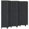VidaXL Room Divider 6 Panels, Room Separator, Privacy Screen, Living Room Bedroom Screen, Black Wood 358858