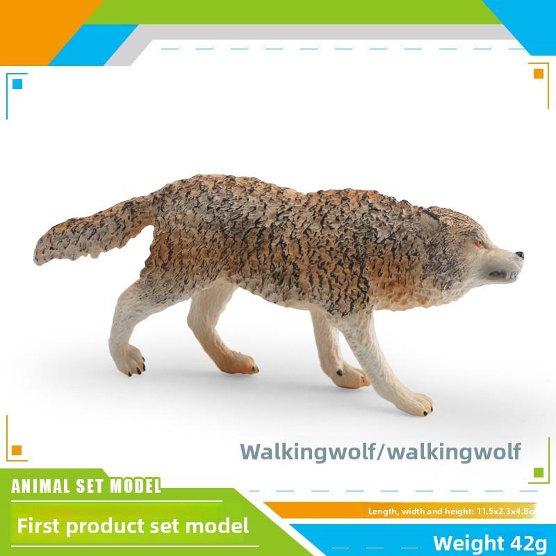 Natureinspired Animal Pvc Models Collection With Standing Wolf Figures For Childrens Toys