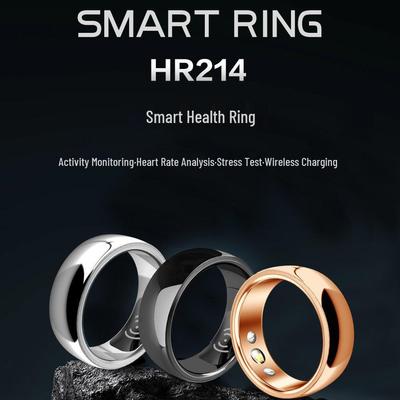 Умное кольцо: Bluetooth ЭКГ, Пульс, Кислород в крови, Мониторинг сна с NFC, Беспроводная зарядка и Приложение для развлечений