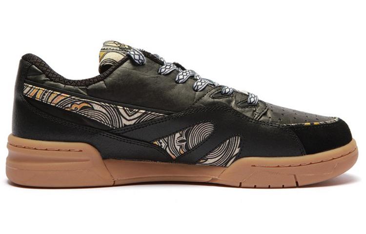 Li Ning Делюкс Низкие Кожаные Нескользящие, Износостойкие, Легкие Низкие Кеды для Скейтборда Женские Черные AZGS046-3