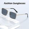 Classic Metal Square Framed Sunglasses Versatile Simplicity Gorgeous Decorative Glasses For Men And Women Uv400 Protection