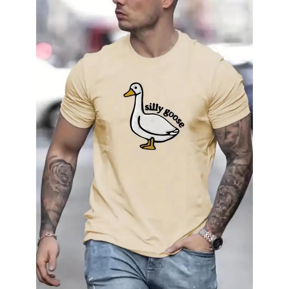 Коста и Слоган Различные Принты Мужские Хлопковые Футболки с Микро-стрейчем, Графические Футболки Мужская Летняя Одежда, Мужская Одежда