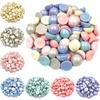 100 шт. изготовление ювелирных изделий 12 мм DIY для макарон матовые полукруглые бусины ожерелье браслет кулон