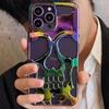 Luxury Skeleton Skull Case for IPhone 11 12 13 14 15 Pro Max Phone Cases Shockproof Back Cover Camera Full Protect Hollow Funda