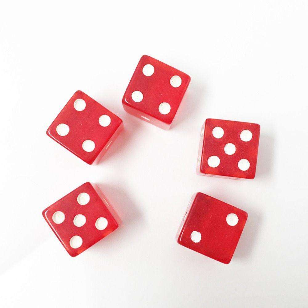 Board Games Desktop Game 19mm D6 Craps Square Point Dice D6 Dice Transparent Dice 6 Sided Dice