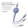 CTCE1 3 - in - 1 Retractable Multi - Charger Cable with Micro USB and Type - C For BMW X1 X2 X3 X5 X4 X6 F20 F10 F07 E70 E46 / Sticke
