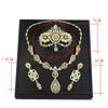 Elegent Bride Jewelry Sets Women Drop Earring Brooch Pins Choker Necklace Set Wedding Bijoux