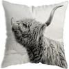 Scottish Highland Cow Yak Animal Doublesided Printed pillow cover Short plush Suitable living rooms sofas throw cushion cover