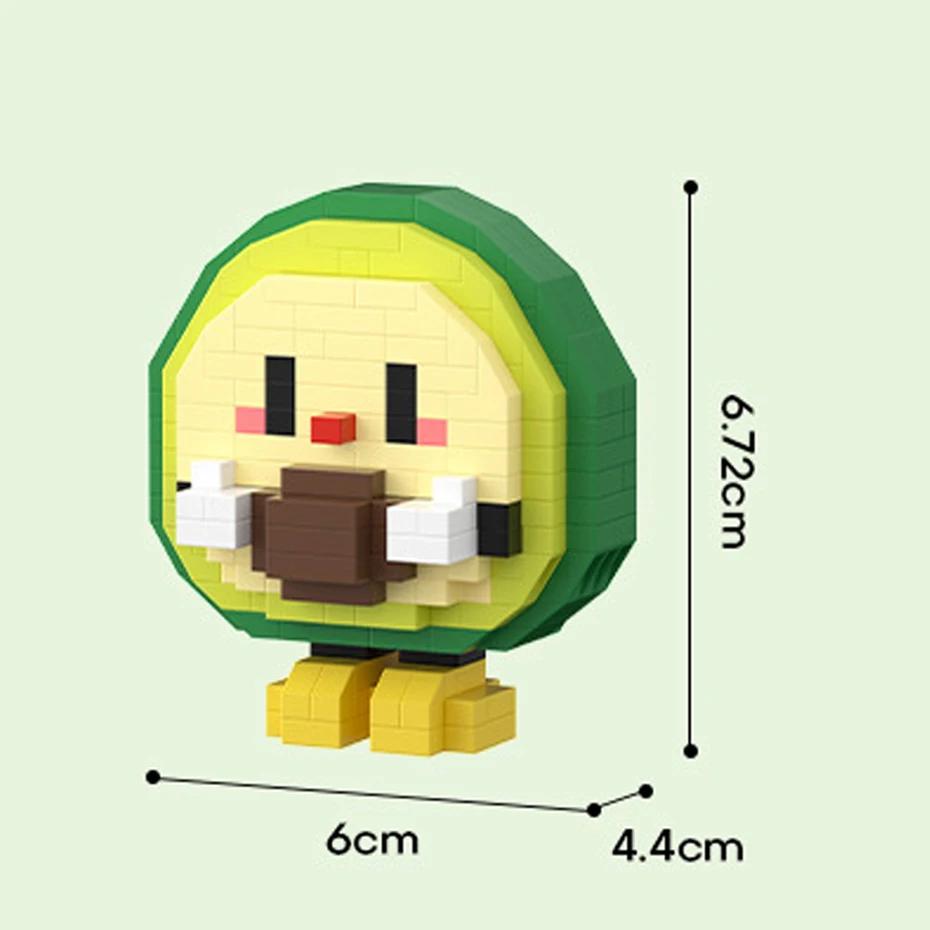 Строительные блоки, симпатичные кирпичики, фруктовые фигурки, мини-частицы, модные игровые фрукты, набор для счастливой еды, креативный декор рабочего стола