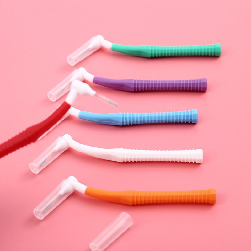10 шт. L-образная межзубная щетка для ухода за больными, ортодонтическая межзубная щетка, стоматологические ортодонтические брекеты, чистые мягкие микрощетки