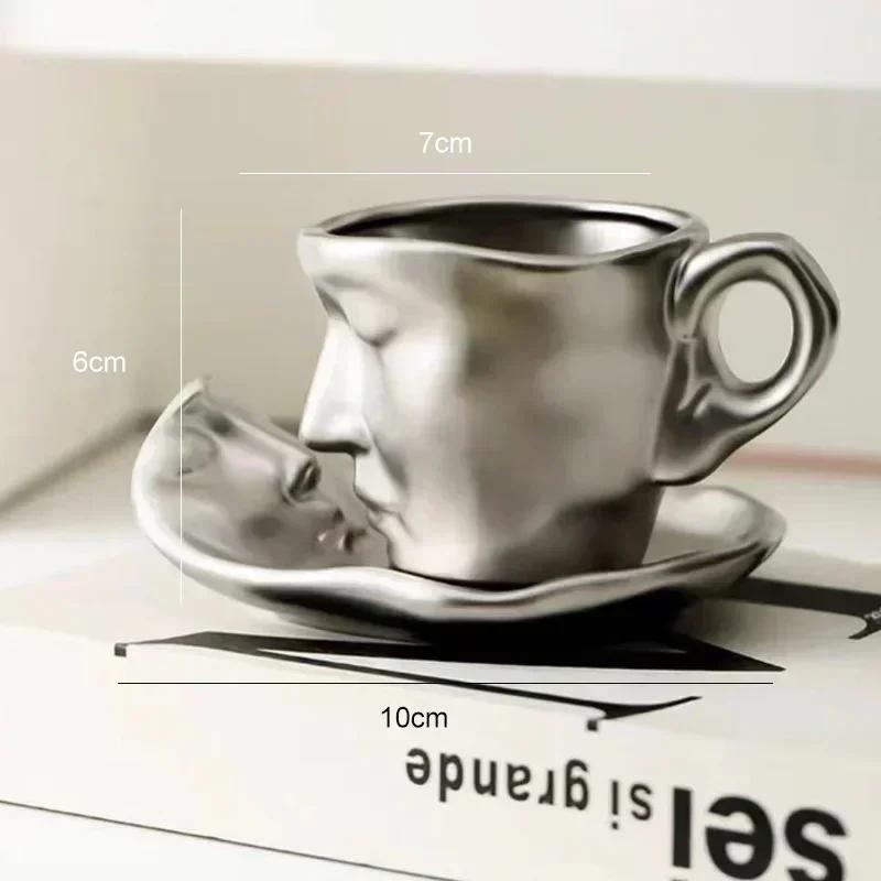 Креативная керамическая кофейная чашка, сумка с бриллиантами ручной работы, керамическая чашка, блюдо, набор кофейных чашек, платиновая керамическая чашка, кружка для подарка на день рождения