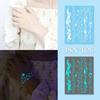 Lasting Henna Tattoo Sticker Glow in the Dark Fake Lace Tattoos Luminous Temporary Tattoos  Girls