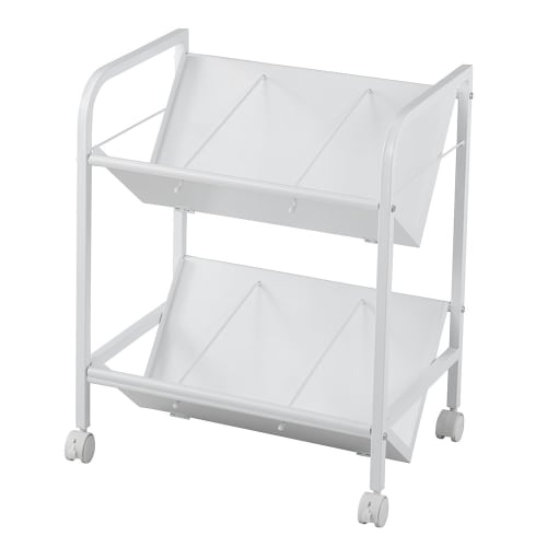 Nakabayashi File Wagon 2 Tier White CWA-002W
