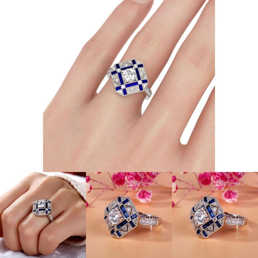 Изысканные женские украшения из белого золота с цирконами, обручальные кольца для особых случаев