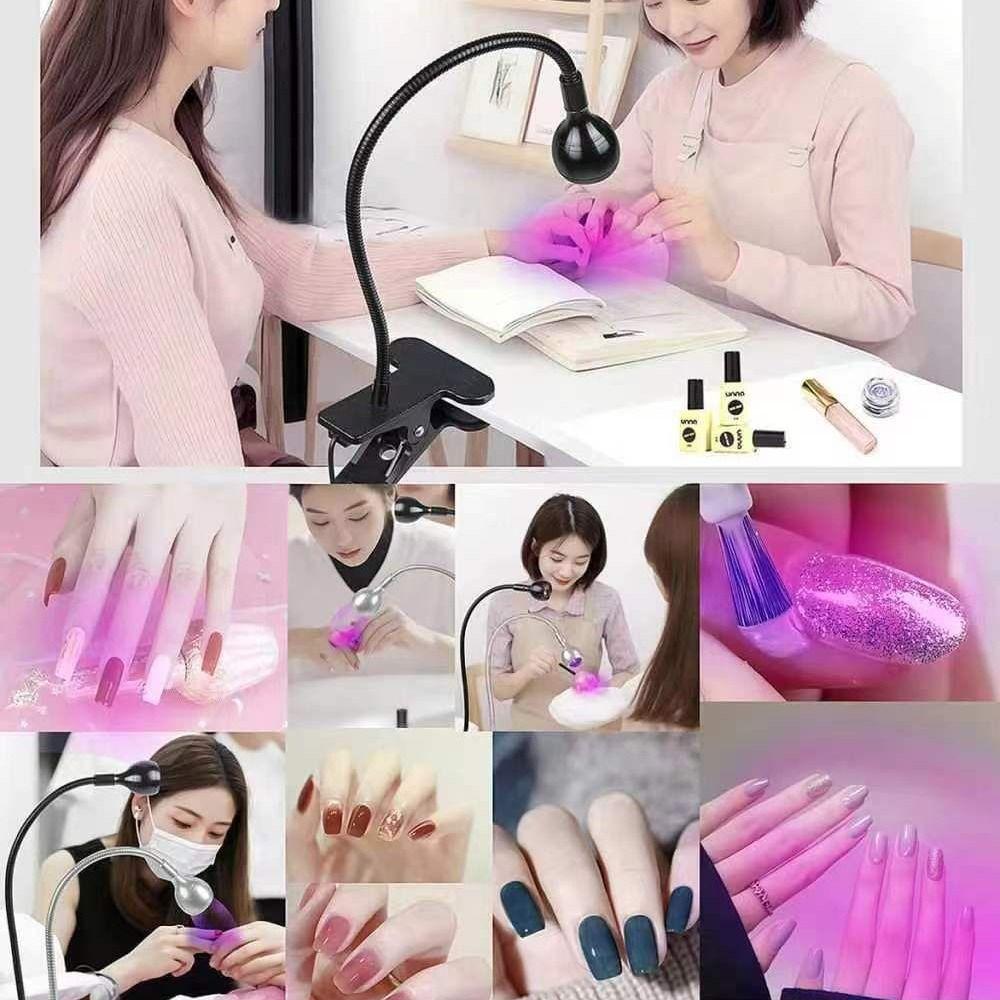 Quick Dry UV Curing Light USB Mini UV Light Dryer Versatile Clip-on Table Lamp Beauty Shop