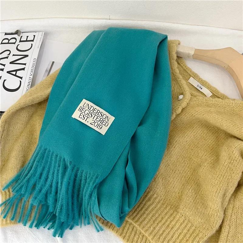 Purple Is Very Good To Match The New Solid Color Imitation Cashmere Scarf In Autumn and Winter of Dongdaemun, South Korea