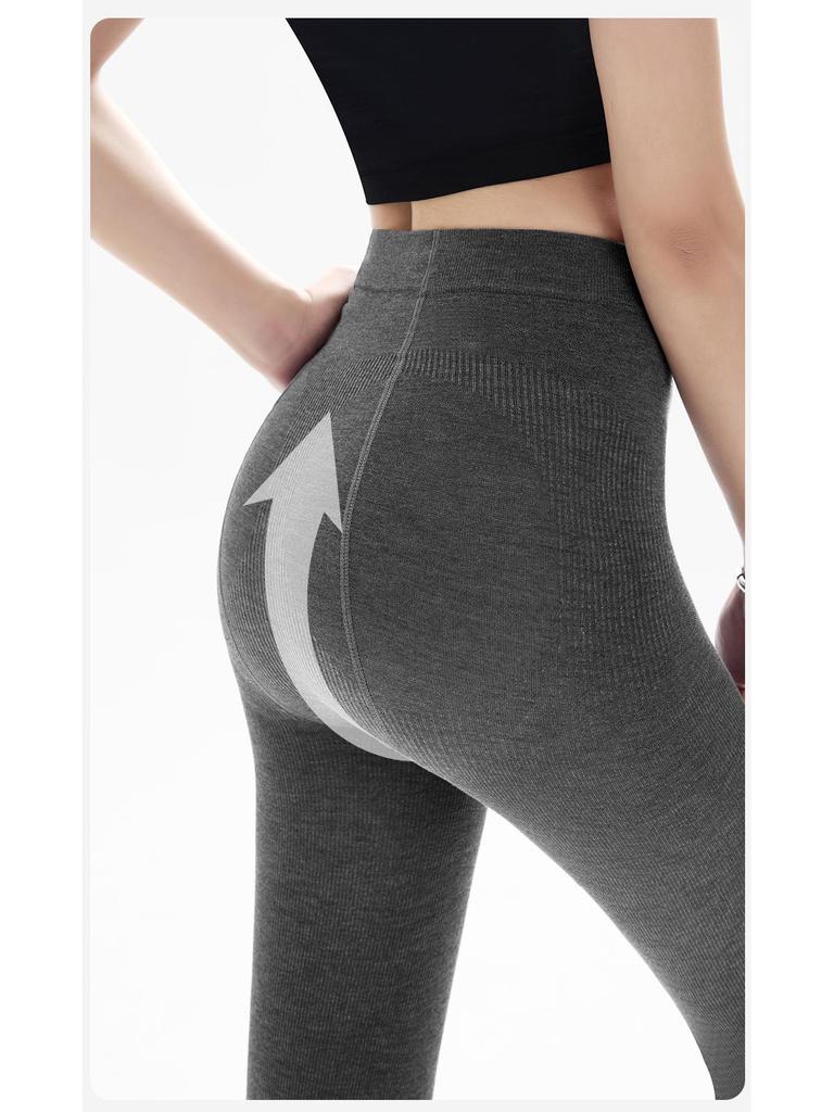 Колготки с высокой талией в вертикальную полоску со штрипками для женщин - Микро-давление для похудения и тепла, Идеально подходят для весны и осени.