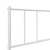 Metal Bed Frame with Headboard White 31.5 x78.7  (80x200 cm)