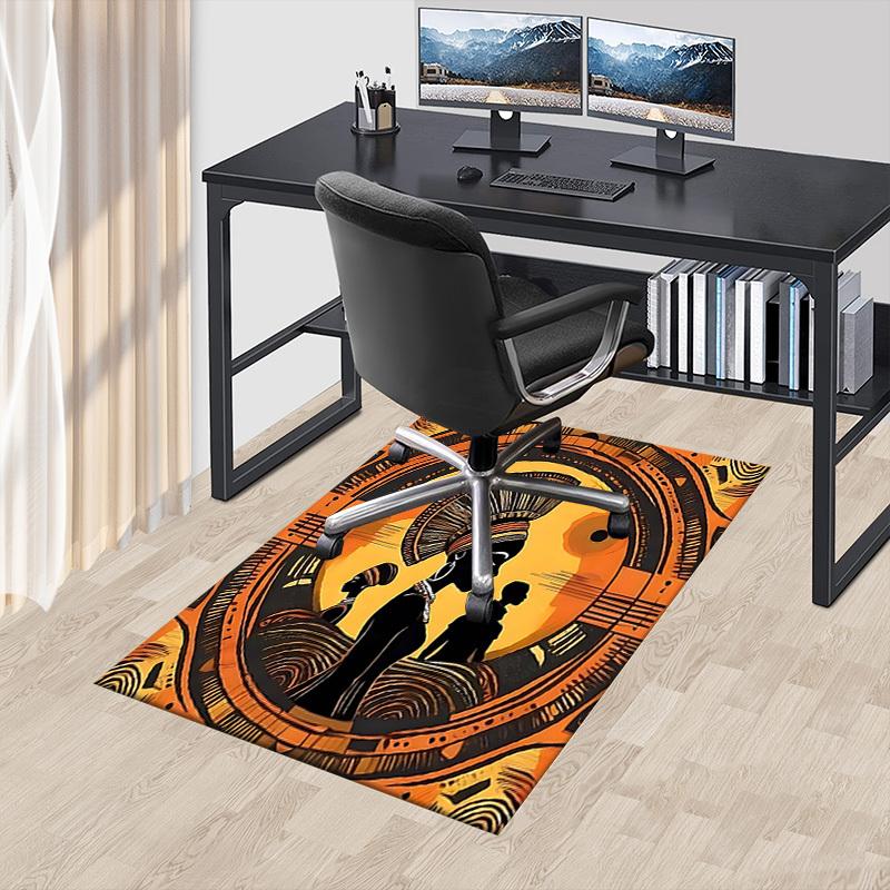 1PC African Culture Non-Slip Floor carpet, suitable for Office, bedroomand playrooms. It can also be used as a sofa footrest cover-T62
