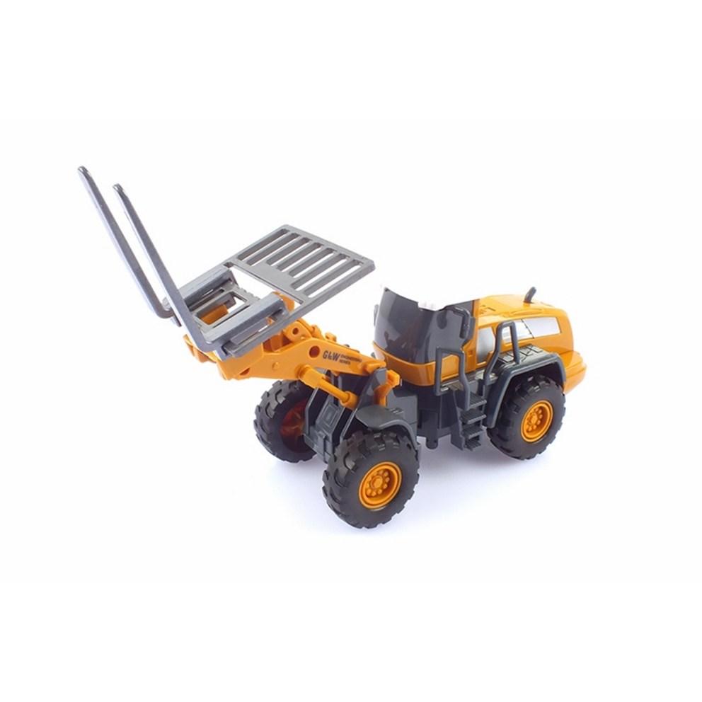 Реплика 1:Модель вилочного погрузчика Heavy Equipment, литая, масштаб 1:55, SXT110853YE, желтый