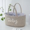 Cotton Rope Storage Basket Portable Cosmetics Storage Durable Baby Nappy Organiser  for Newborn