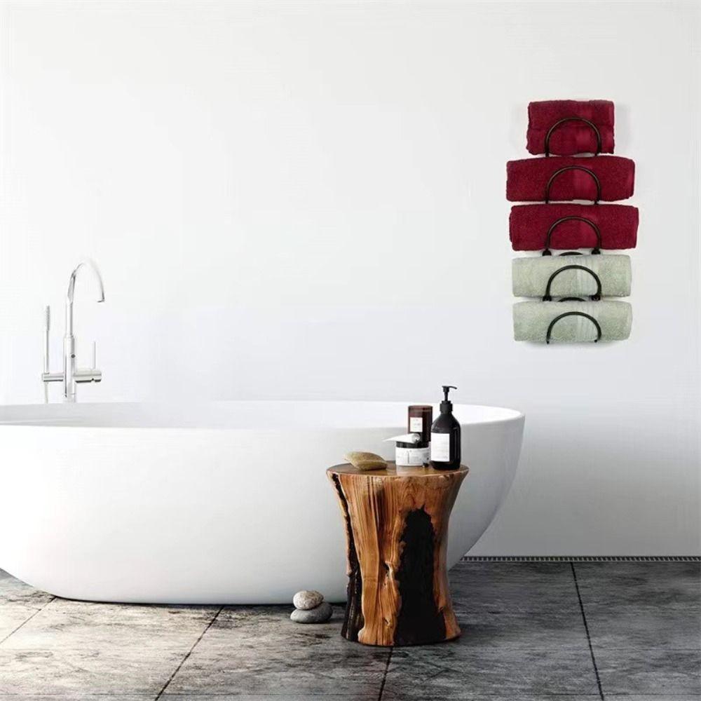 Iron Wine Bottle Holder 5 Layer Wine Display Shelf Versatile Wine Rack Bathroom