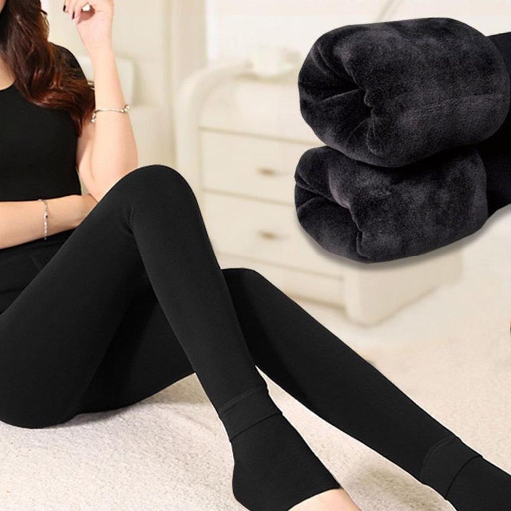 Women's Plus Velvet Thickened Pearl Velvet Footed Leggings - Slimming Autumn/Winter Warmth